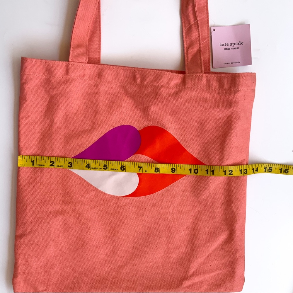 Kate Spade Coral Tote Heart Lips - Picture 5 of 5